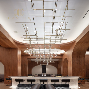 Artistic Design Oversize Led Restaurant Chandelier