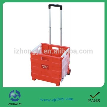 Good Plastic Folding Rolling Shopping Cart