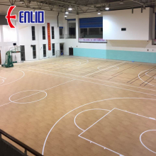Oak wood surface PVC vinyl basketball flooring