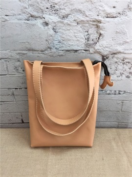 hand-made raven large leather shoulder bag