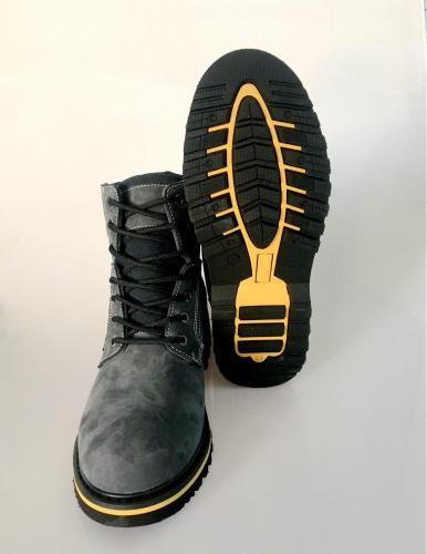 Sepatu boot merek suede kerah hitam Fengdun