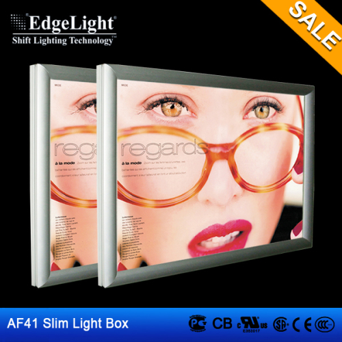 Edgelight Promotional street advertising clip light box for real estate agents window display