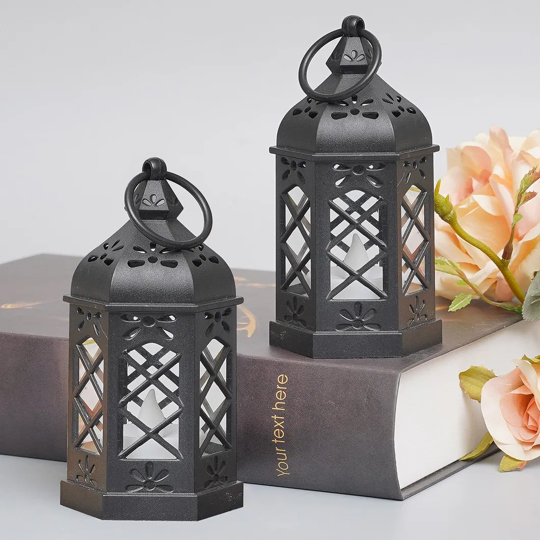 Retro Mini Hexagonal Wind Lamp with Warm White LED Light