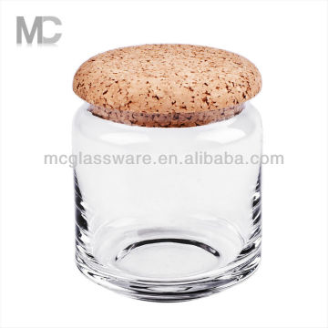 High quality glass storage jar with cork lids