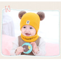 Chapéu de bebê cachecol outono / inverno chapéu de malha para recém-nascidos