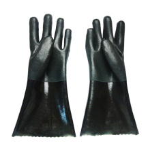 Czarne robotne rękawice piaszczyste PCV odporne na olej