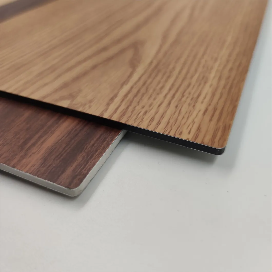 4mm A2 Building Curtain Wood Grain PVDF Aluminum Composite Panel