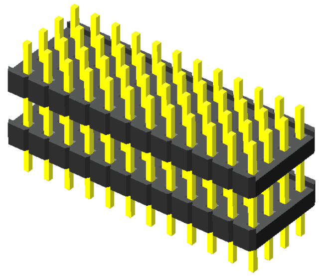 Connettore in plastica doppio a quattro file con intestazione pin da 2,00 mm