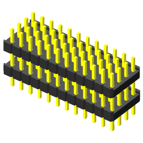 Connettore in plastica doppio a quattro file con intestazione pin da 2,00 mm