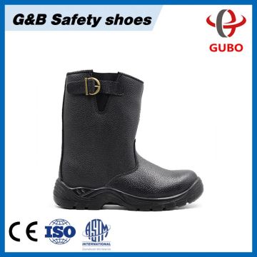 dark brown suedetop layer leather steel toe induatrial safety shoes