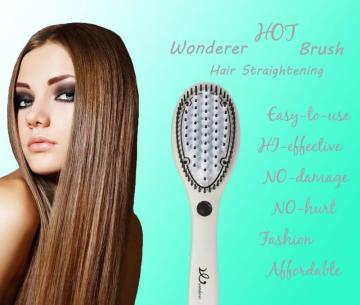 Handy Brush Top Ceramic Hair Straightener