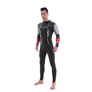 Seaskin mens de 3 mm de neoprene traseiro de mergulho com tirolesa