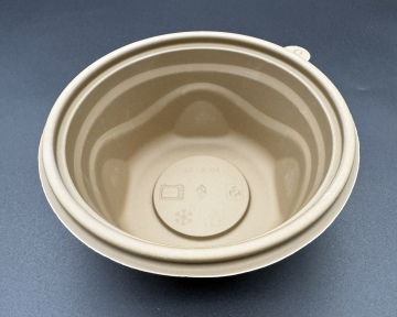 Fully degradable round reed lunch box