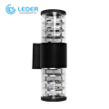 LEDER يصل إلى أسفل أسود LED الجدار في الهواء الطلق ضوء