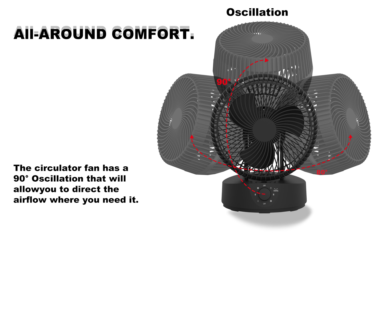 HTS-F169 Circulator Fan 3Dswing HTS-F169 Circulator Fan 3Dswing