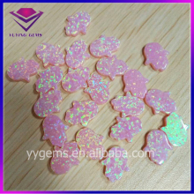 Man Made Opal Material Pink Hamsa Opal Stone For Necklace
