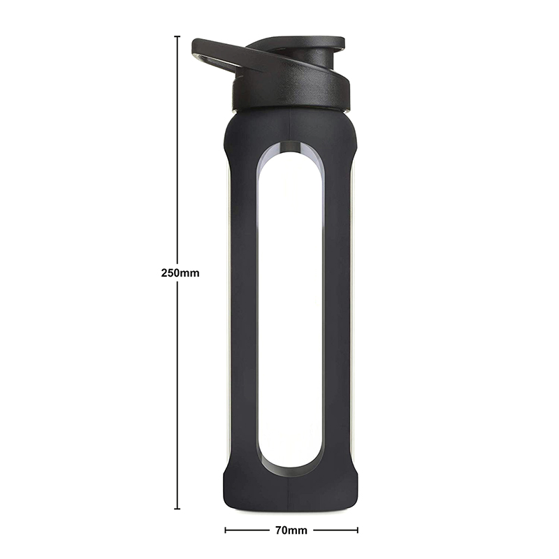 Wholesale Portable Borosilicate Glass Water Bottle with Silicone Sleeve