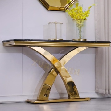 Hot Selling Luxury Metal Console Table - Gold Console Table for Living Room & Entryway
