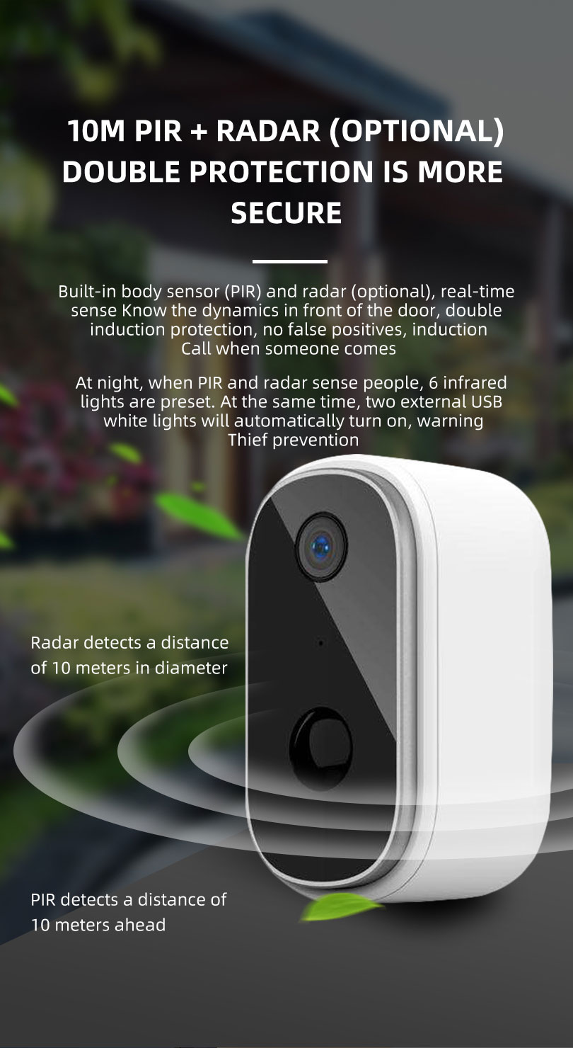 Solar Charging Smart Home Wireless IP Camera