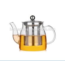 Stovetop Heat Resistant Ultra Clear Borosilicate Glass Infusion Tea Pot
