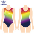 Rainbows ombre girls gymnastics leotards