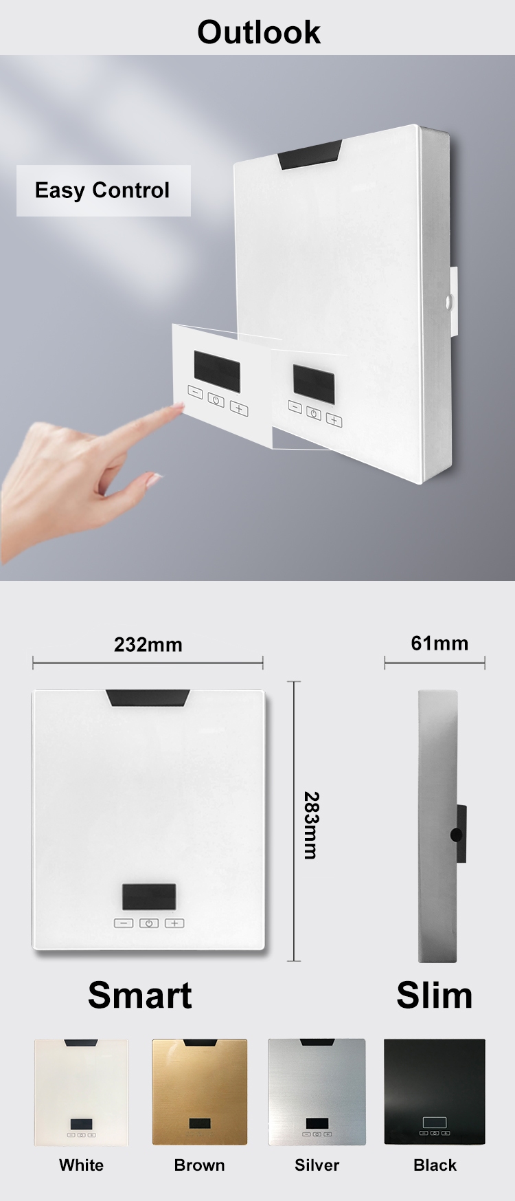 3.5kw High Quality instant electric shower water heater for bathroom