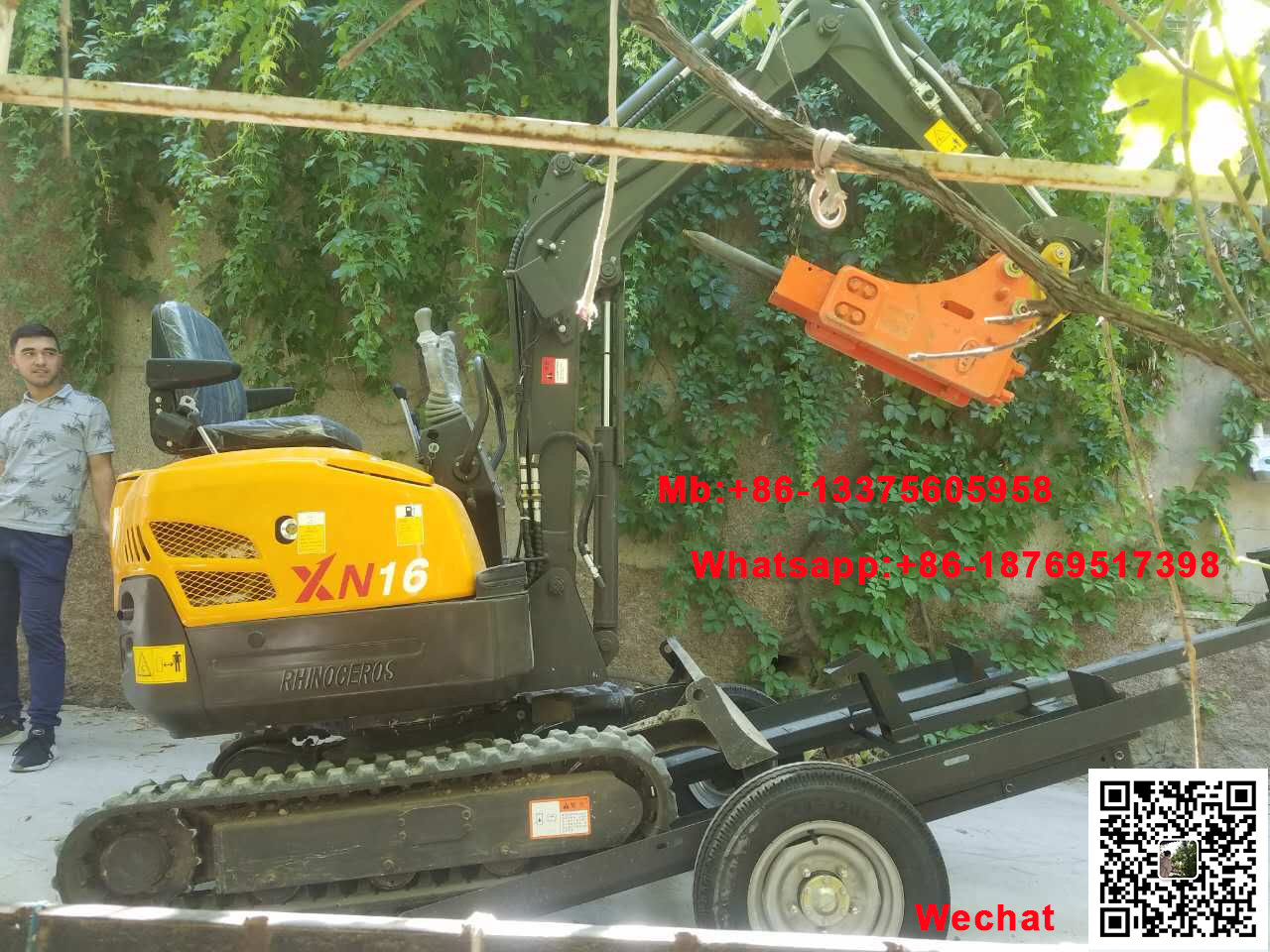 Full hydraulic 1.5 Ton mquina escavadeira