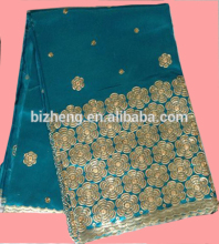 Raw silk george fabric lace george fabric for evening dress in stock