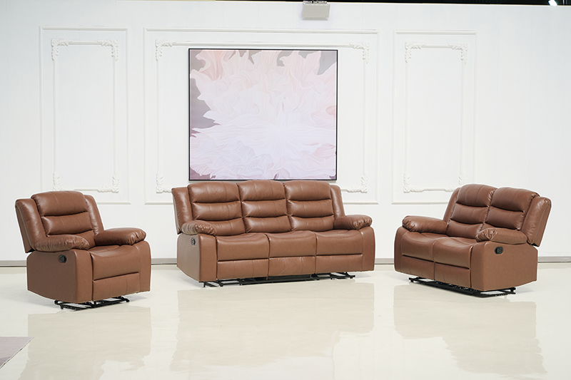 Modern sectional sofa leather recliner sofa set