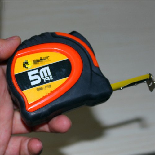 orange+ black square steel safety industry high quality ABS tape measure/customized required plastic measuring tape