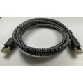 Gold Nylon Braided Cat8 Internet Lan Patch Cable