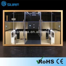 Fashionable design sauna and steam combined room lay down sauna steam rooms