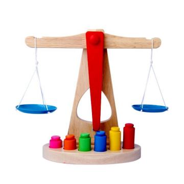 Montessori Wooden Balance Scale Math Game for Early Education