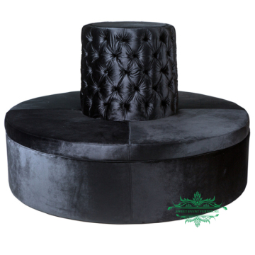 Party Event Decor: Suede Cover Round Sectional Sofa