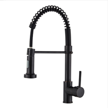 304 Stainless Steel Spring Pull-Out Kitchen Cold and Hot Multi-Function Rotary Sink Faucet