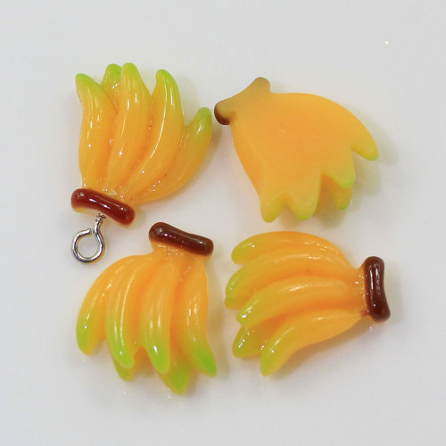 Yellow Banana Shaped Resin Cabochon For Handmade Craftwork Decorative Charms Kids Toy Decor Necklace Bracelet Items