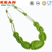Safe chewing baby teething necklace silicone