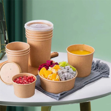 Paper disposable salad fast food takeout packing bowl
