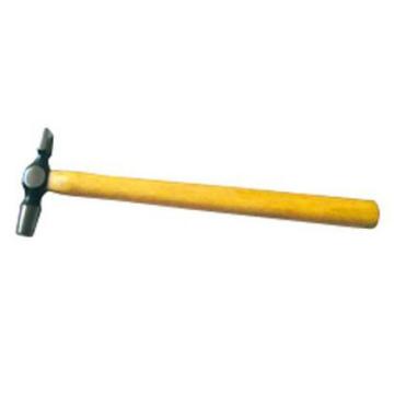Cross-peen hammer with wooden handle