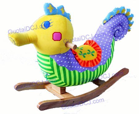 Baby Plush Rocking Horse with Wooden Base (GT-09611)