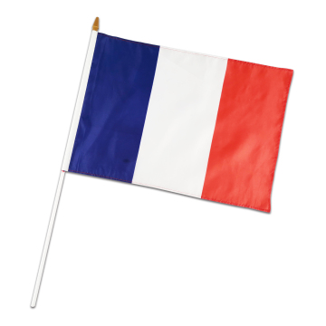 High Quality Polyester France Hand Flag