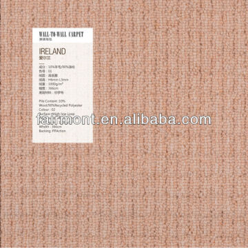 Loop Pile Carpet, Wool/Polypropylene Loop Pile Carpet