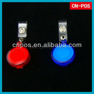 round holding plastic badge clips for hanging