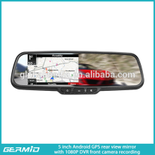 5 Inch Android gps navigation rearview mirror gps wireless camera