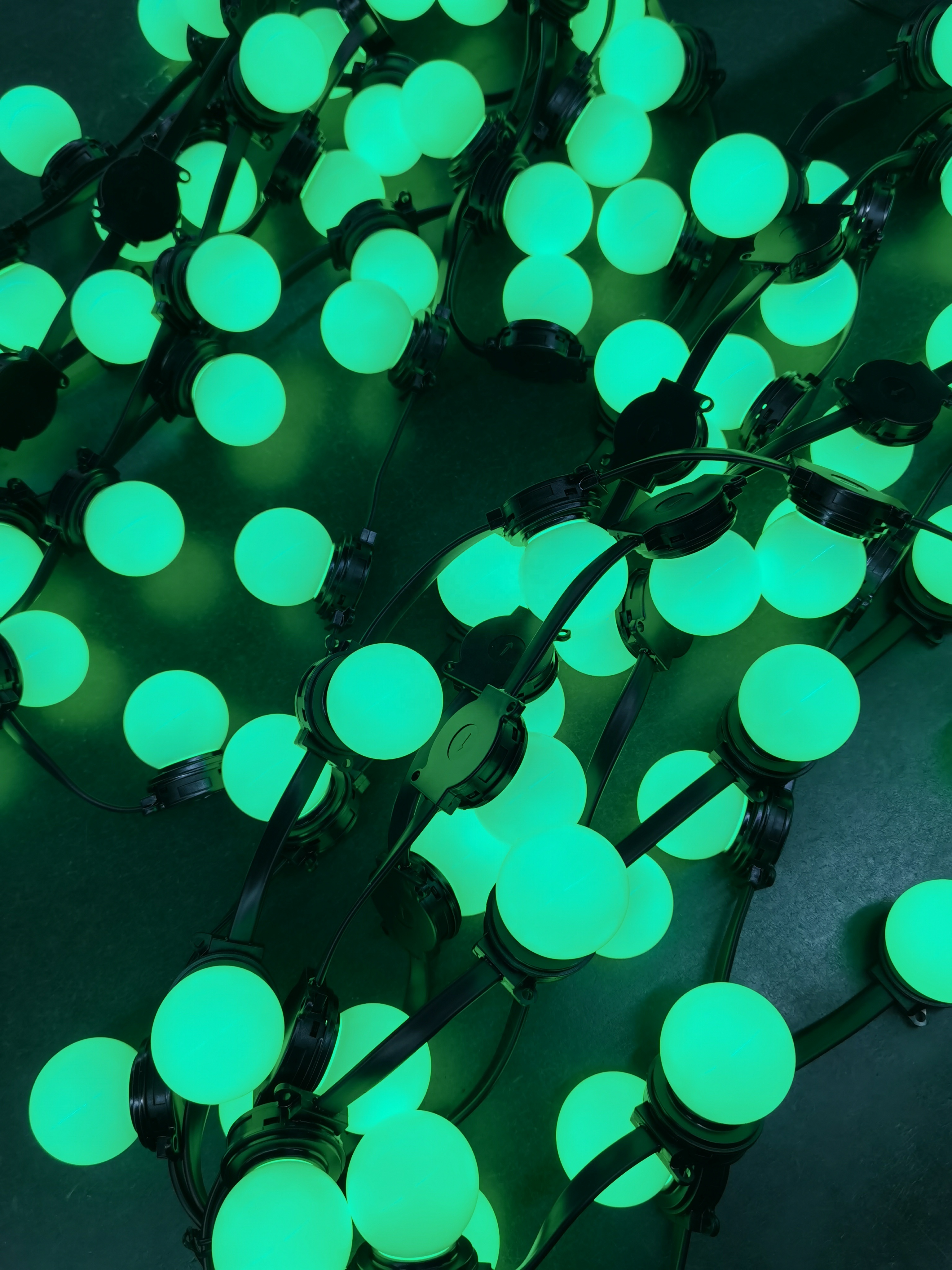 Permanent intelligent indoor and outdoor red blue yellow Christmas LED decorative light string