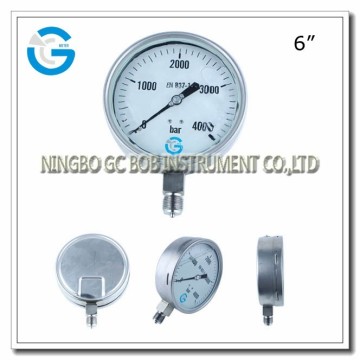 High quality stainless steel brass internal high pressure manometer