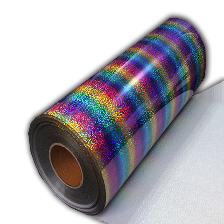 Rainbow Foil Holographic vynile PET Heat Transfer Vinyl Film for custom Clothing