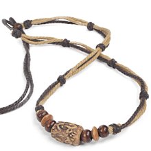 Stylish Tribal Handmade Men's Pendant Bead Surfer Choker Hemp Necklace for Women
