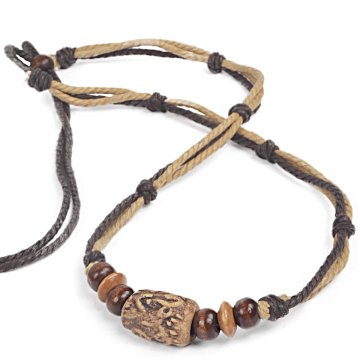 Stylish Tribal Handmade Men's Pendant Bead Surfer Choker Hemp Necklace for Women