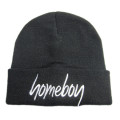 Cheap Black Embroidery Knitted Hat